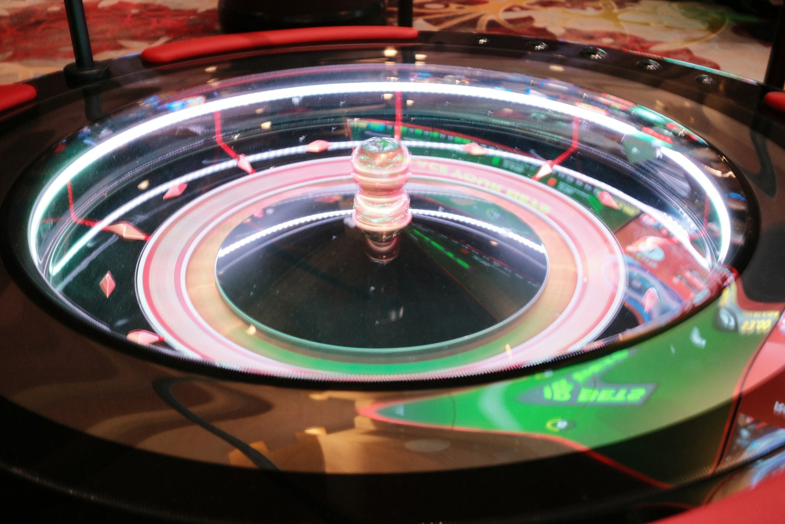 Roulette crypto électronique aux lumières colorées